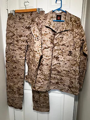 U.S.Marine Corps MARPAT Desert Digital Camouflage Trouser & Shirt Med/Reg USMC • $70