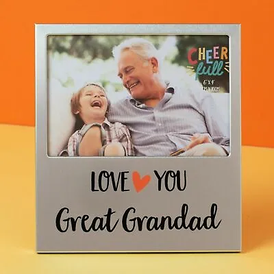 £9.99 • Buy Cheerful Aluminium Photo Frame   Love You Great Grandad  Father's Day Gift