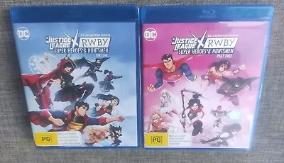 Justice League X RWBY - Superheroes And Huntsmen : Part 1 And Part 2 Blu Ray  • $49