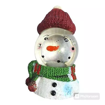 Christmas Vintage Snow Globe Hat/ Scarf Glitter Xmas Holiday Mini Waterball Snow • $14