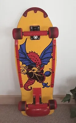 Vintage 80's Era 31  Eagle & Serpent Graphics Wood Deck Skateboard • USED • $35