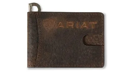 Ariat Money Clip Bull Hide Brown - Accessories Wallet - A3554602 • $30