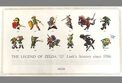 Poster Single Item Past Link The Legend Of Zelda Twilight Princess Club Nintendo • £70.10
