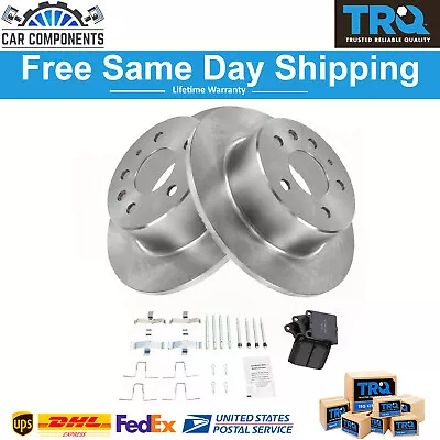 TRQ New Rear Brake Rotor And Ceramic Pad Kit For 1966-1991 Mercedes Benz • $79.95