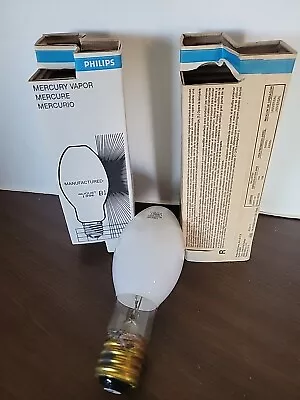 2 NEW Philips H38JA-100/DX Mogul 100 Watt Bulb Mercury Vapor Lamp ANSI H38 NOS • $42.99