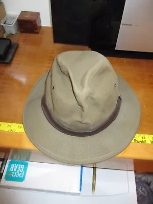 Classic Stetson Mallory Tan Hat Fedora Indiana Jones Look Large 71/4-73/8 • $19