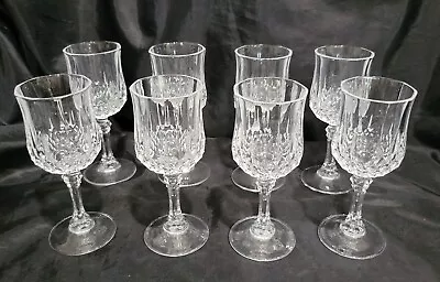 $19.99 • Buy Longchamp Set Of 8 Cristal D'Arques 2 Oz Glasses Cordial Liqueur Sherry Crystal