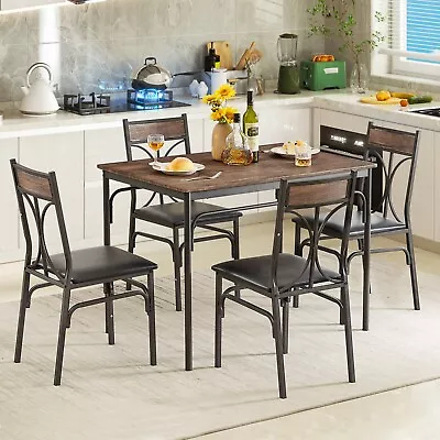3/5 Piece Dining Table Set Chairs Home Kitchen Breakfast Wood Top Dinette Table • $159.97