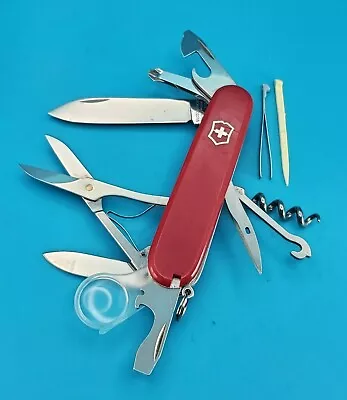 Victorinox Explorer Red Swiss Army Knife W/ Magnifying Glass! • $37.37