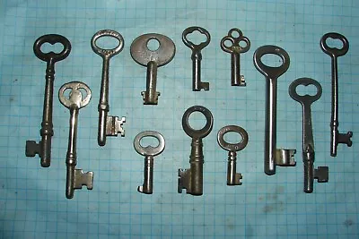 12 Antique Skeleton Furniture Barrel Cabinet And Old Lock Keys • $9.50