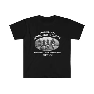 ILLEGAL Immigration T-shirt. Native American  Original Homeland Security  Shirt • $19.60