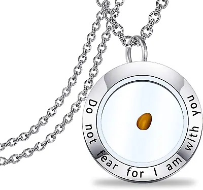 Mustard Faith Necklace Seed Charm With Bible Verse  Jewelry Gift For Women Girls • $19.09