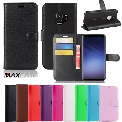 Fo Samsung Galaxy A8 2018 + Plus MAXCASE Premium Leather Wallet TPU Case Cover • $8.99