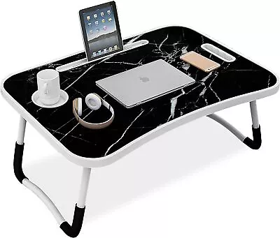 Folding Laptop Table Stand Bed Tray Sofa Lap Computer Desk Notebook Breakfast • £14.99