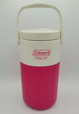 Vintage Coleman Polylite Pink / White Water Jug  • $14.95