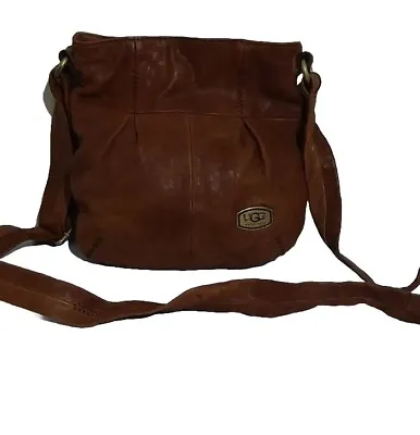 UGG Small Tan Leather Messenger Crossbody Bag  • £44