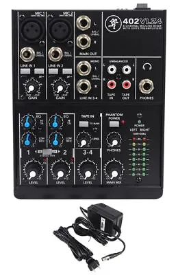 Mackie 402VLZ4 Mixer 4-Channel Compact Analog Low-Noise W/ 2 ONYX Preamps • $103.99