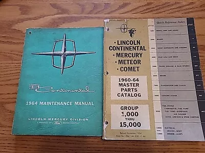 1964 Lincoln Maintenance Manual & 1961-1964 Master Parts Catalog • $89.95