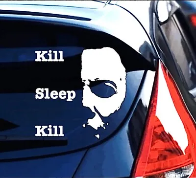 Michael Myers Decal Sticker Window Truck Car Halloween Vinyl High Quality White • $9.99