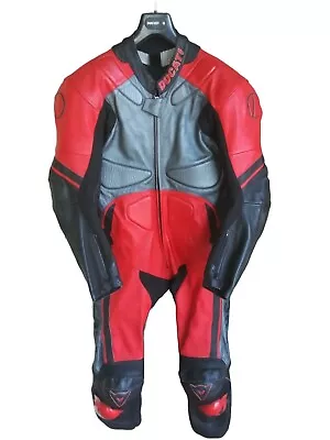 Suit Motorcycle Leather Dainese Ducati Race Size 52 Original With Guards • $787.10