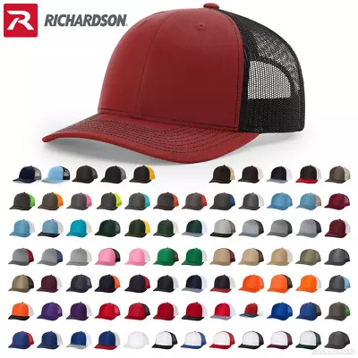 Richardson Trucker Hat Adjustable Ball Cap Mesh On Back Snapback Cap 112 • $13.77