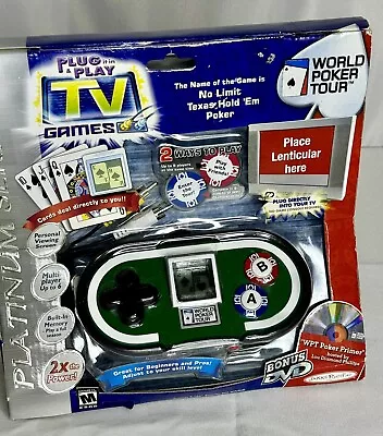 Sealed New In Box World Poker Tour Plug 'N Play Video Game NOS Texas Hold ‘Em • $9.95