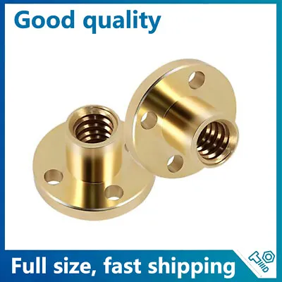 T8-T36 Brass Round Flange Trapezoidal Nut For Threaded Rod Lead Screw • $6.77