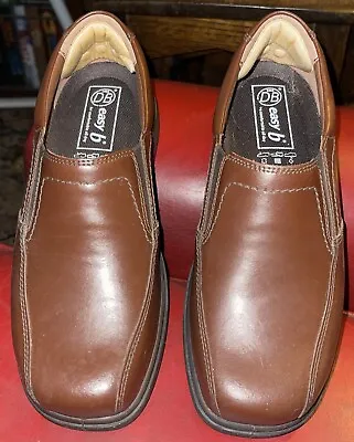 DB Easy Mens Shoes Brown Leather Slip On UK 6 EU 39 Never Worn Outside • £20