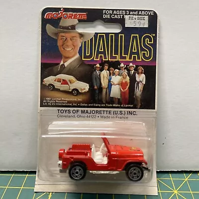 Majorette Dallas 268 Jeep Red Die-Cast Metal France • $49.50