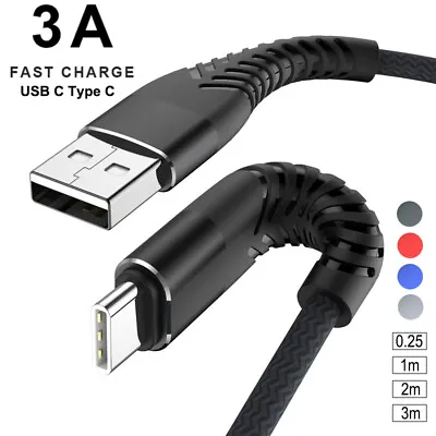 USB C Type C Charger Cable 3A Fast Charging Data Cord For Samsung S10 E S20 S21 • $7.26