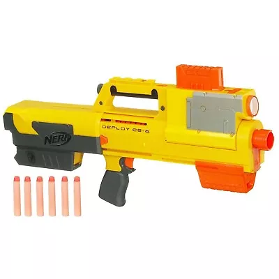 NERF N-Strike Deploy CS-6 Transforming Pump Action Blaster Dart Red Laser Light • £6.99