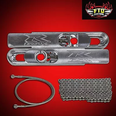 2003 GSXR 600 12  Inch Stretch Swingarm Extensions Kit Chain And 36  Brake Line • $348