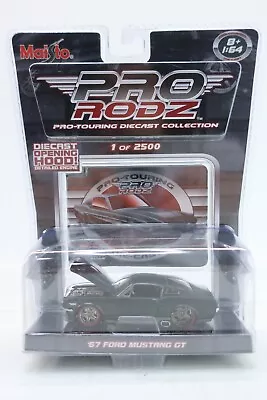 Maisto Pro Rodz 1:64 Diecast 1967 Black On Black Flame Ford Mustang GT 1 Of 2500 • $14.99