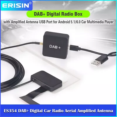 ES354 DAB+ Digital Radio Aerial Amplified Antenna Tuner For Android Stereos • £33.62