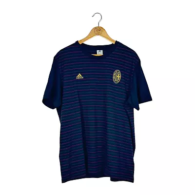 Adidas AC Milan Striped Jersey Size XL • £21.32