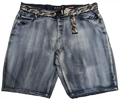 ECKO UNLTD RELAXED Men Size 46 Crystal Cotton Blend Denim Blue Jean Shorts NEW • $29.99