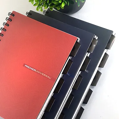 A5 Project Book Lined 250 Page Paper Tabbed Dividers Spiral Notebook Journal Pad • £7.99