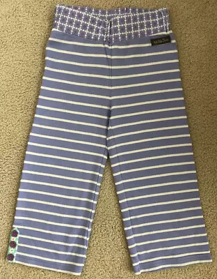 MATILDA JANE Size 4 Adventure Begins Straightees Pants Wide Leg Stripe Purple • $22