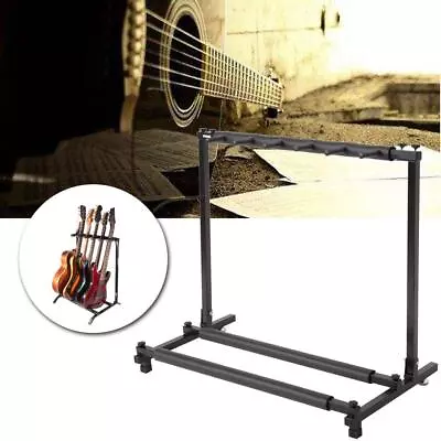 New 5 Holder Guitar Band Stage Bass Acoustic Guitar Stand Storage Rack • $32.85
