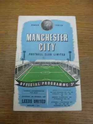 04/10/1958 Manchester City V Leeds United  (pen Marks On Front Cover Heavy Team • £4.99