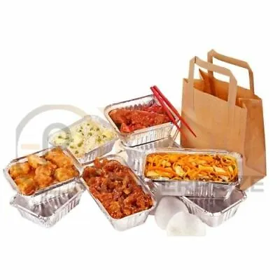 Medium Brown Kraft Craft Paper Sos Carrier Bags Lunch Dinner Take Away Wholesale • £0.99