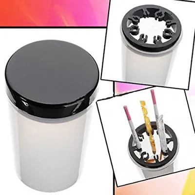 Nail Brush Acetone Cup Holder And Cleanser Bottle With Black Lid • $7.49