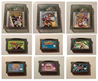 GBA/GBC Collection 9 Games Total Includes Mario Wario Megaman Yugioh Etc • $200