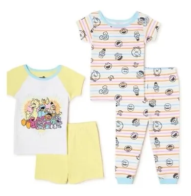 Sesame Street Baby & Toddler Boy T-Shirt Short & Pants Pajama Set 4-Piece NEW • $12