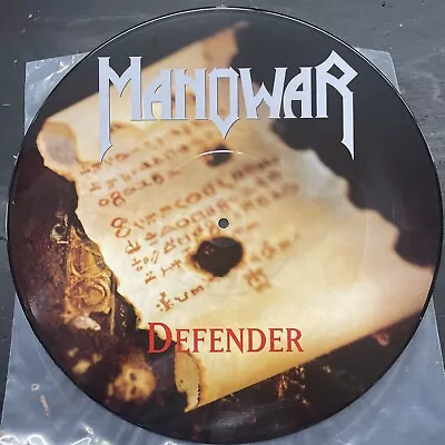 RARE 1993 Manowar Defender Picture Disc Metal Record LP Vinyl • $9.50