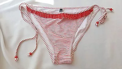 Marie Meili Bikini Bottom Swim Size XL XLarge Junior Red White Nwt Swimwear • £9.63