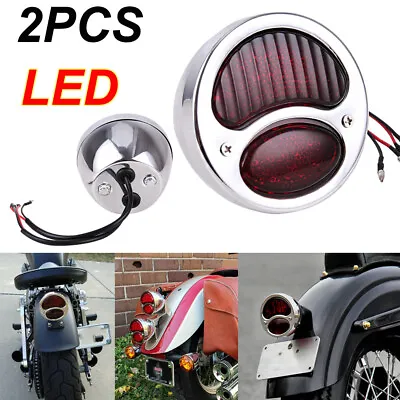 2X RED Brake Stop LED Tail Light Red Lamp For Cafe Racer Model A 1928-1931 • $102.94
