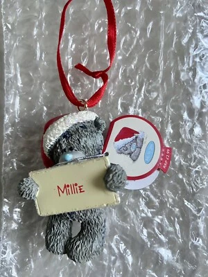 £2.49 • Buy Me To You Tatty Teddy Millie Personalised Christmas Tree Resin Ornament BNWT