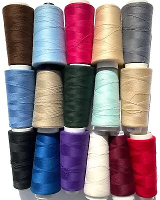 16 Large 3000 Yard Spools Maxi-Lock Polyester Serger Thread Cones Partly Used • $22