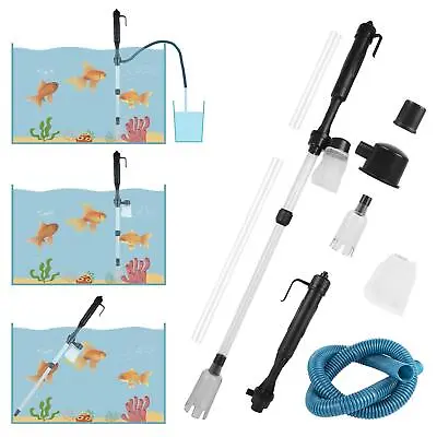 $15.74 • Buy Electric Aquarium Cleaner Syphon Fish Tank Pump Vacuum Gravel Water Filter``